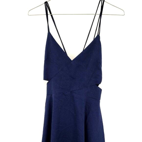 SUGAR LIPS Navy Blue Cutout Dress Womens Size Small S - Picture 2 of 7